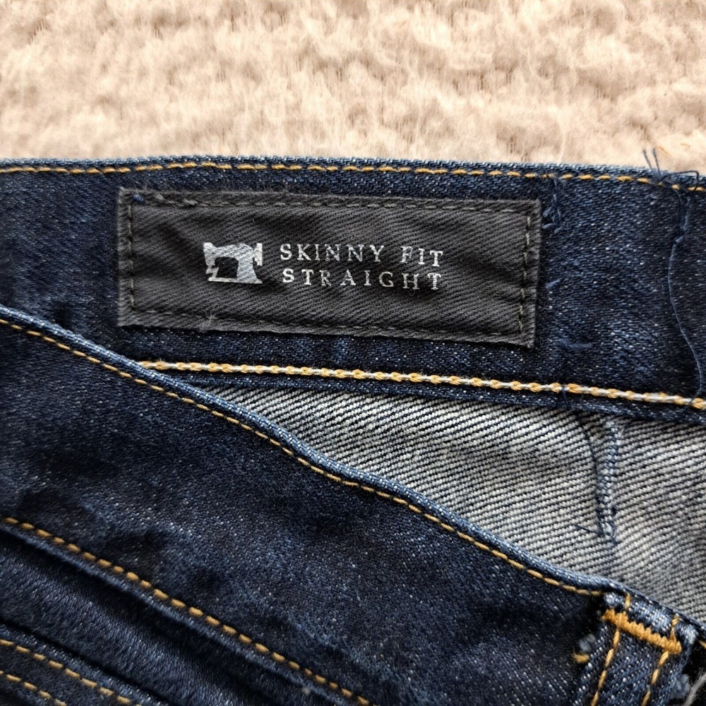 Mens FDMTL Japan Jeans Skinny Fit Straight  Blue EUC 36x34 Fundamental Agreement - Picture 4 of 10